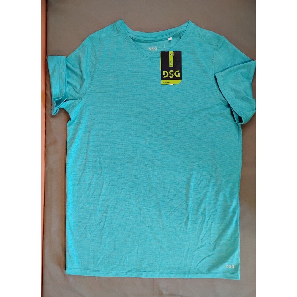 Boys DSG Movement Short Sleeve Crewneck Shirt Heather Blue Spray XL